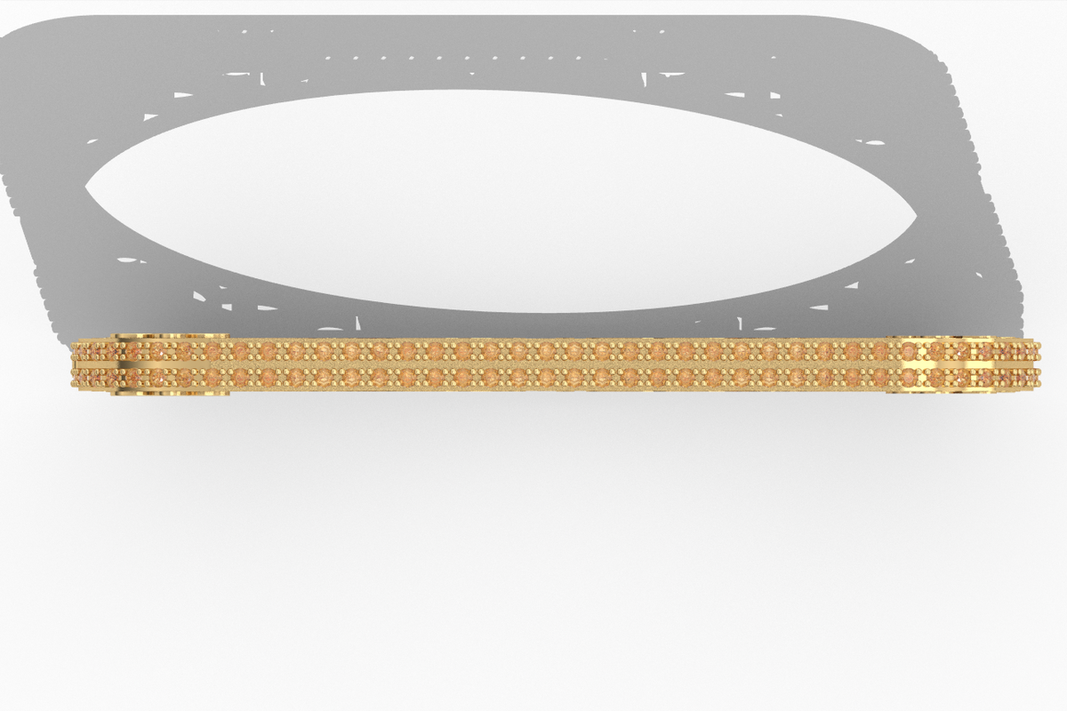 Rectangular Adinkra Bangle — product view 6