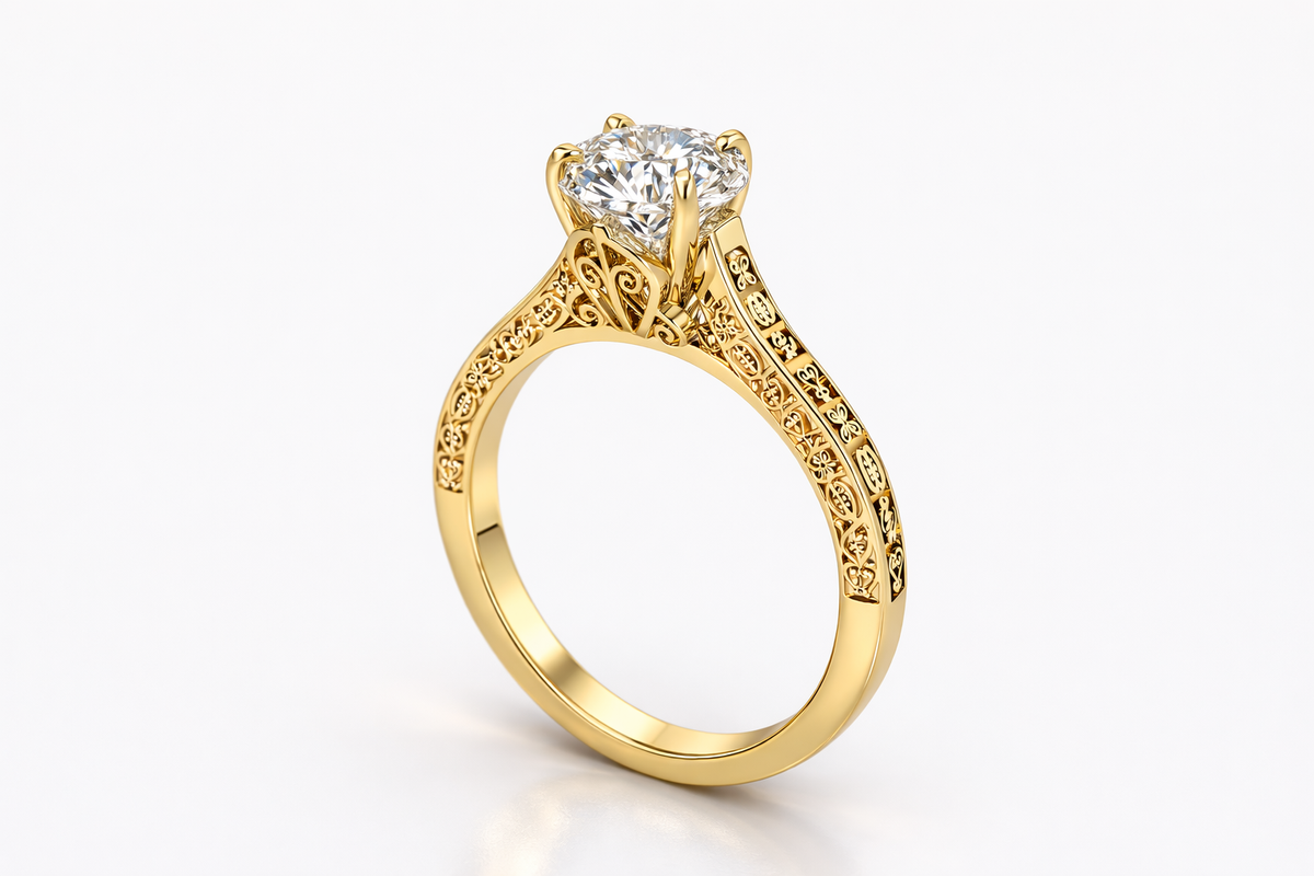 Adinkra Engagement ring