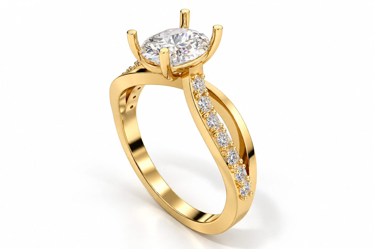 Oval Infinity Ring