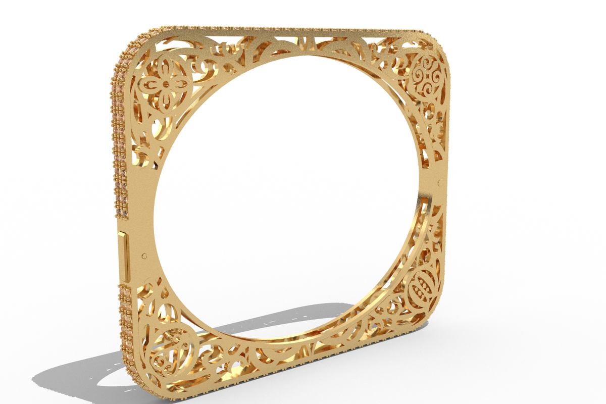 Rectangular Adinkra Bangle — product view 3