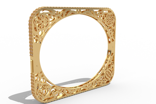 Rectangular Adinkra Bangle — product view 3