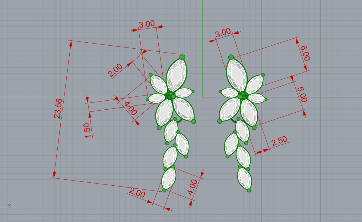 Marquise Cluster Drop — product view 5