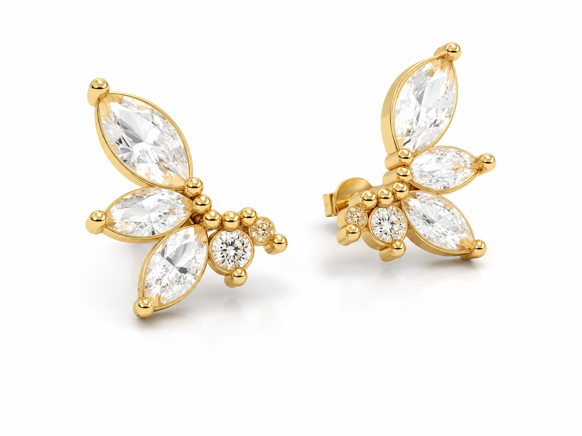 Marquise Cluster Studs — product view 4