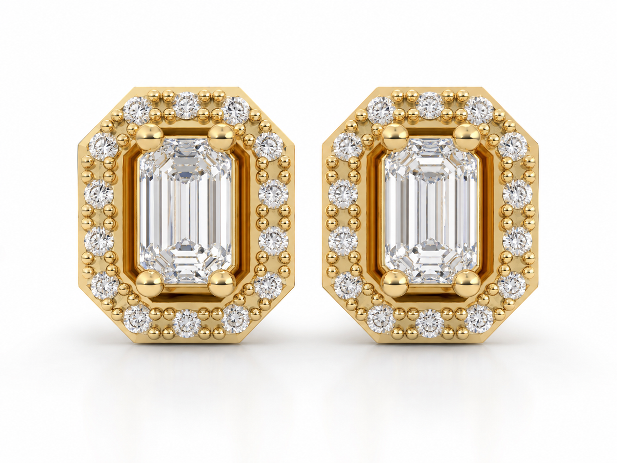 Emerald Halo Studs — preview 1