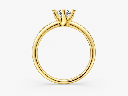 six prong solitaire ring — product view 8