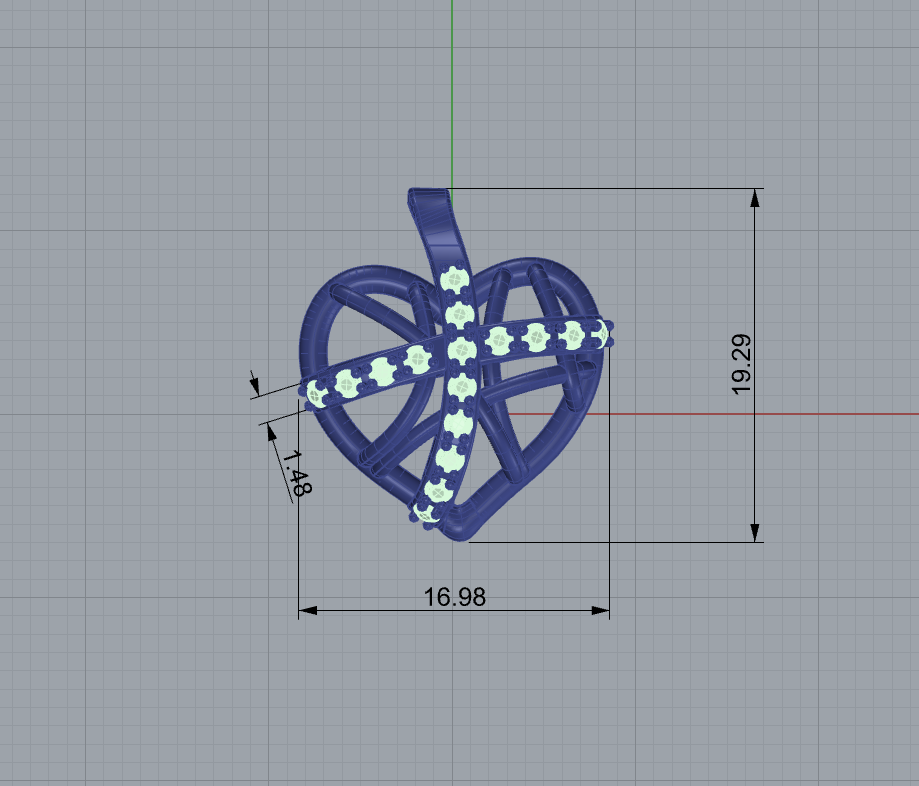 Cross Heart Pendant — product view 6