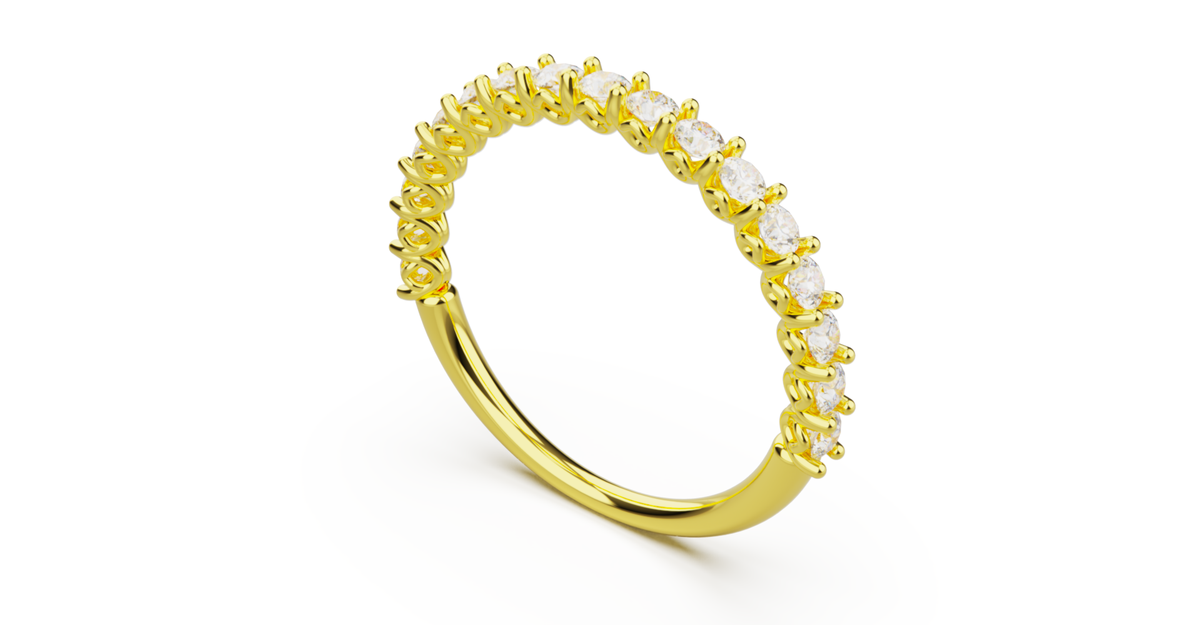 Harriet Half Pave Wedding Band — preview 1