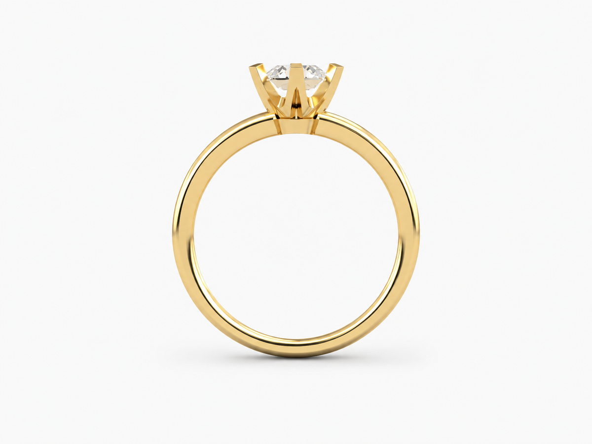 six prong solitaire ring — product view 7