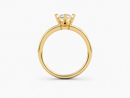 six prong solitaire ring — product view 7