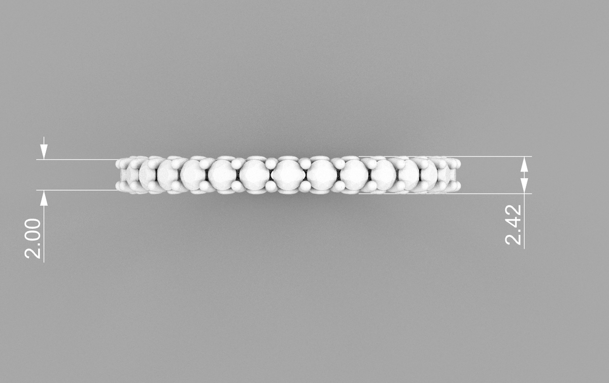 Harriet Half Pave Wedding Band — product view 3