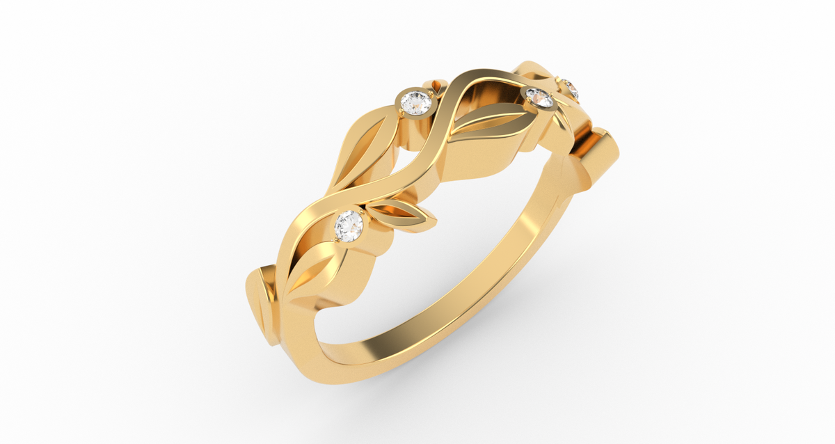 Vine And Leaf Ring1 — product view 10