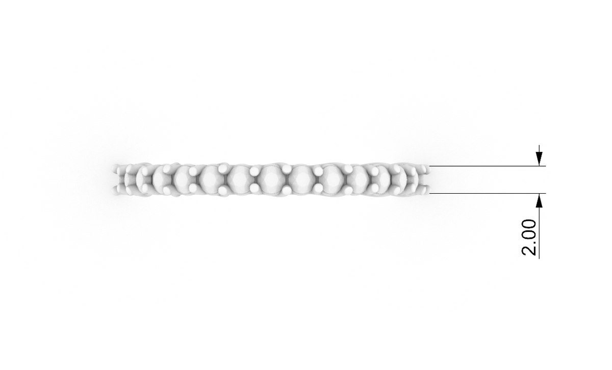 Trellis Half Pave Wedding Band — product view 3