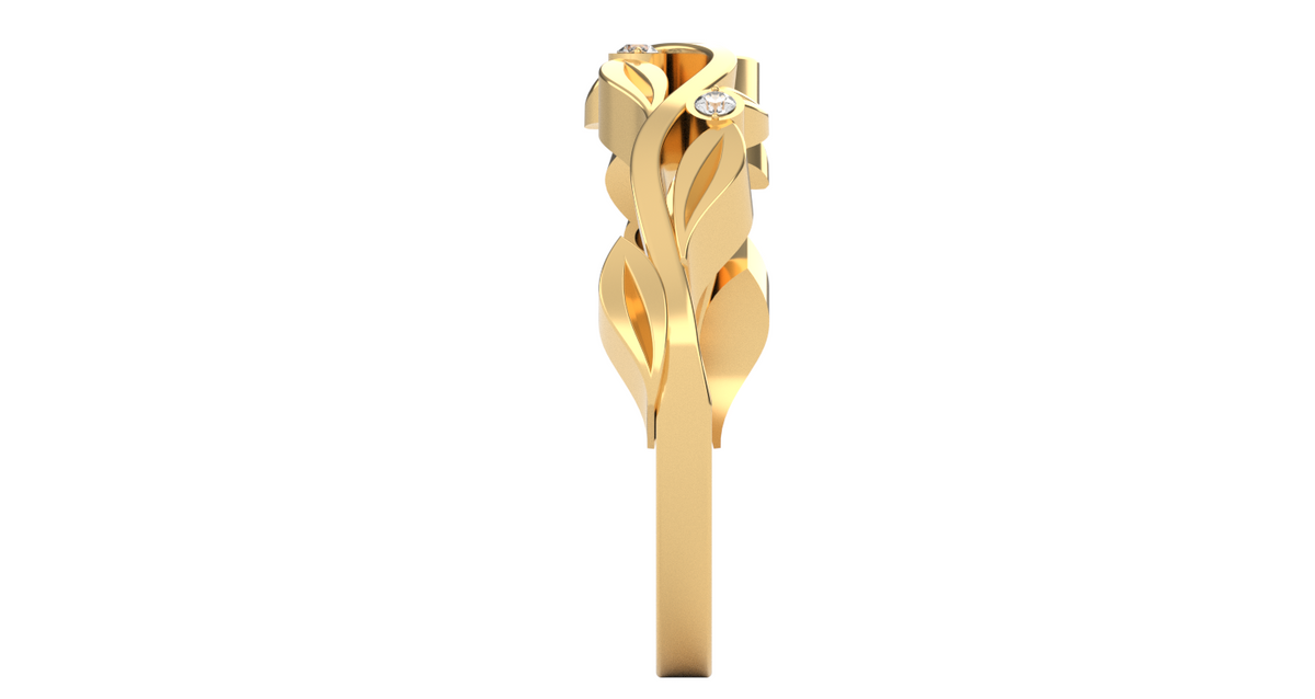 Vine And Leaf Ring1 — product view 2
