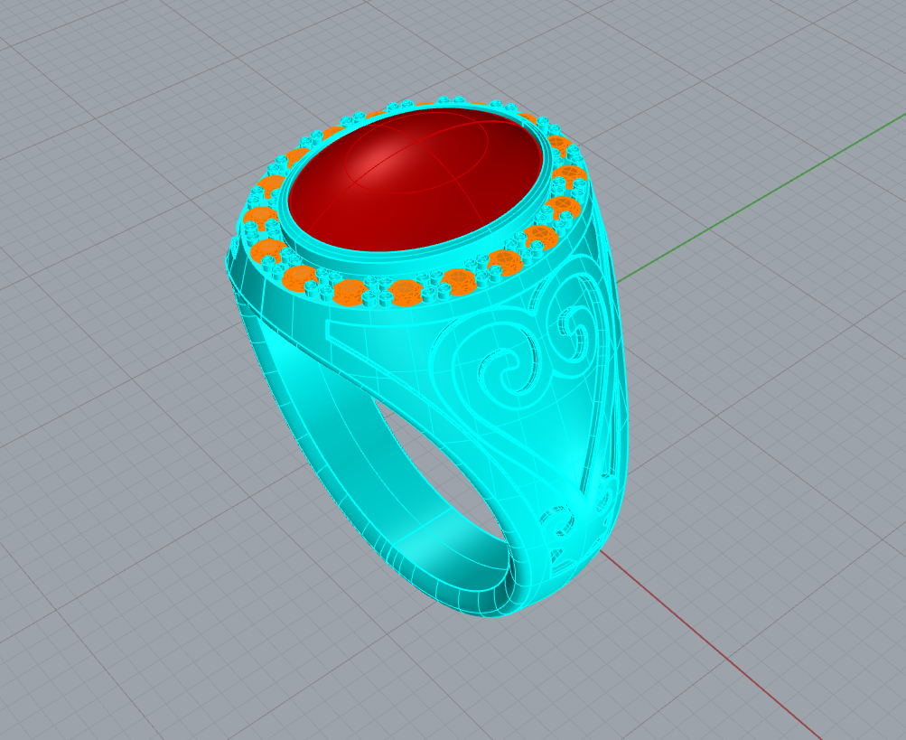 Sankofa Sides Signet Ring — product view 5