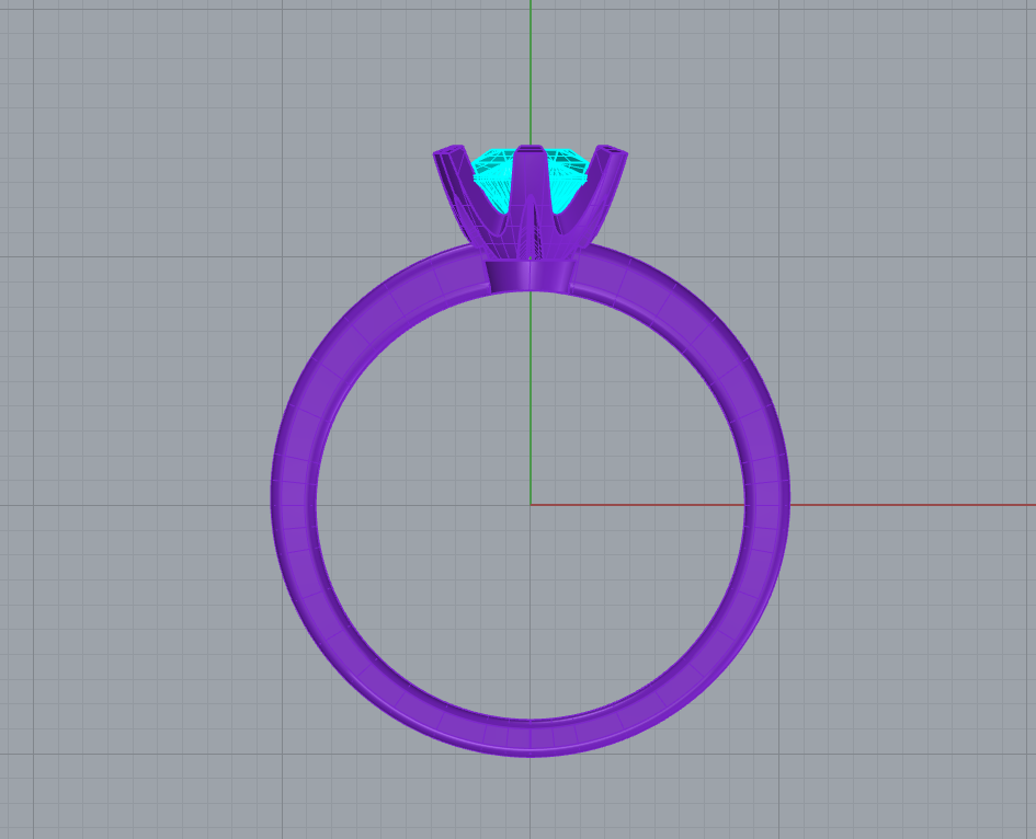 six prong solitaire ring — product view 4
