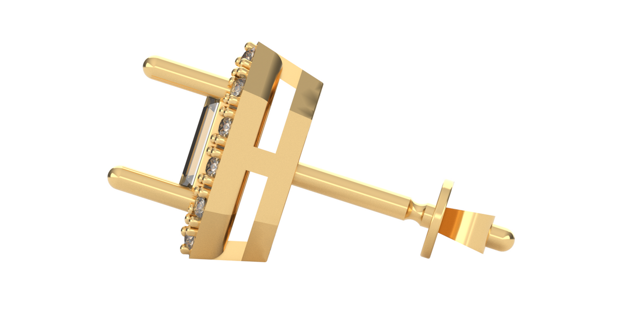 Emerald Halo Studs — product view 12
