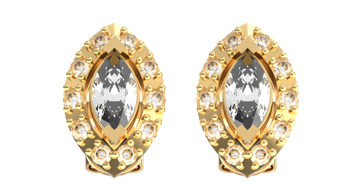 Marquise Halo Studs — product view 4