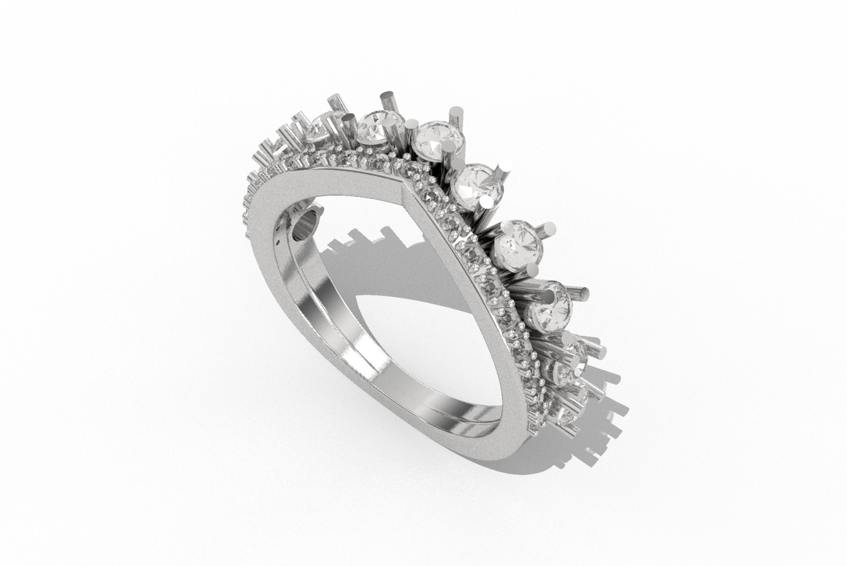Double Row Wishbone Ring — product view 3