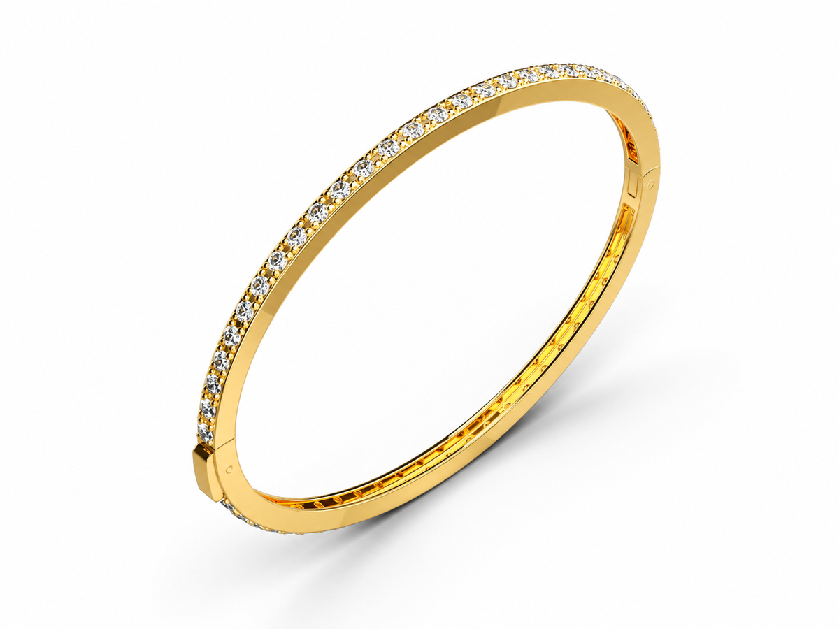 Thin Pave Bangle — product view 3