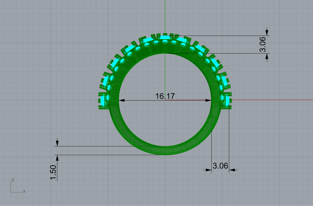 Double Row Wishbone Ring — product view 2