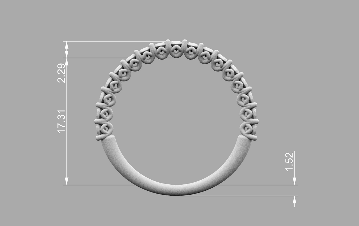Harriet Half Pave Wedding Band — product view 2
