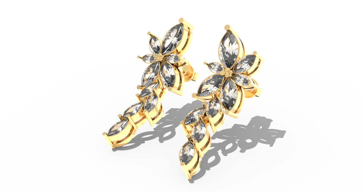 Marquise Cluster Drop — product view 4