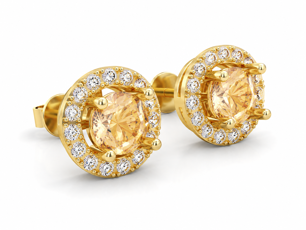 Round Halo Detachable Studs — preview 1