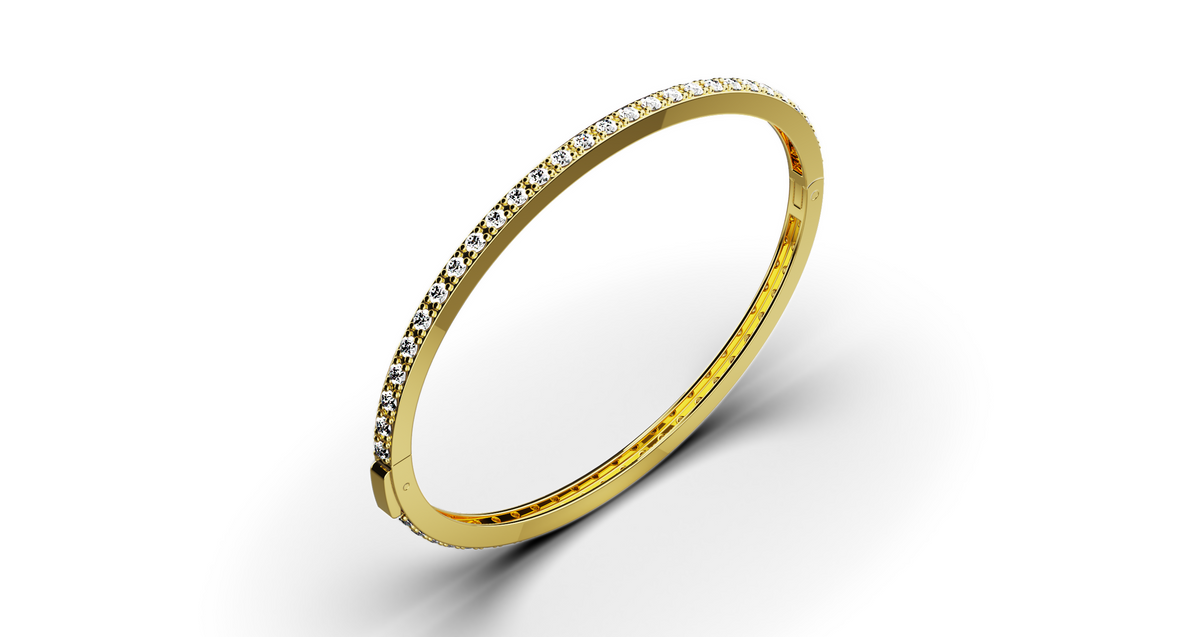 Thin Pave Bangle — product view 6