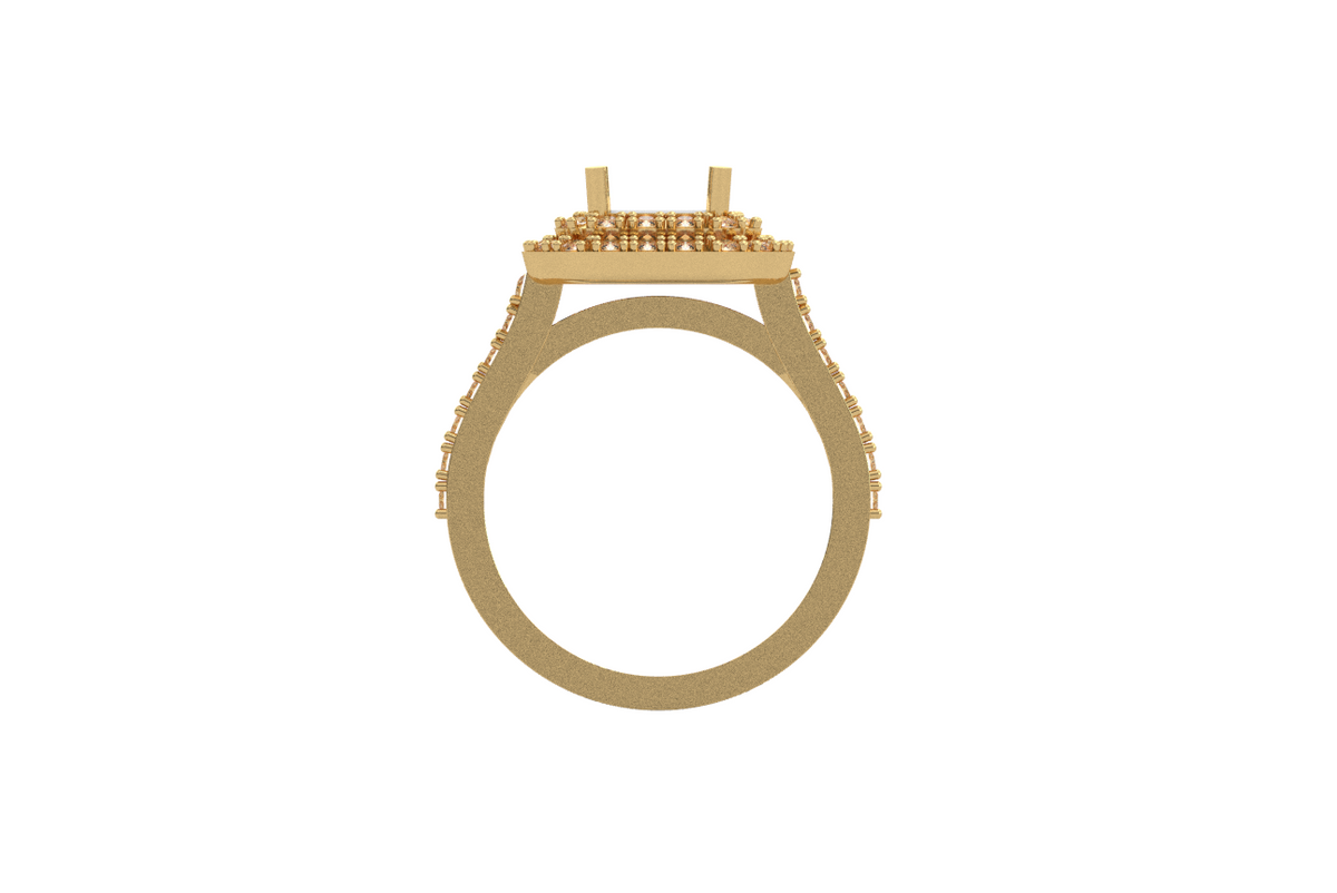 Princess Double Halo Ring — product view 6