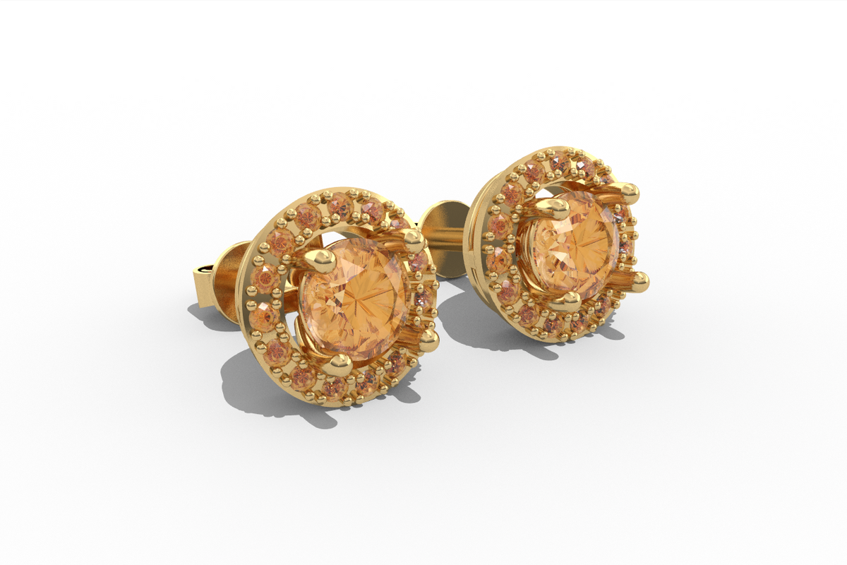 Round Halo Detachable Studs — product view 4