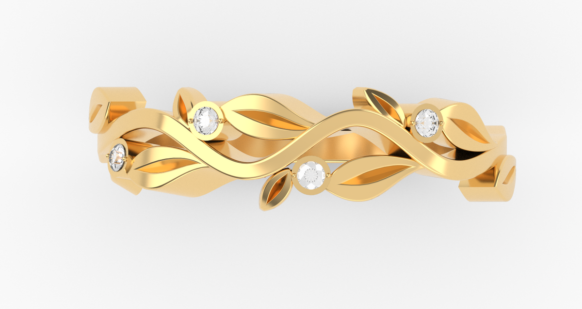 Vine And Leaf Ring1 — product view 3