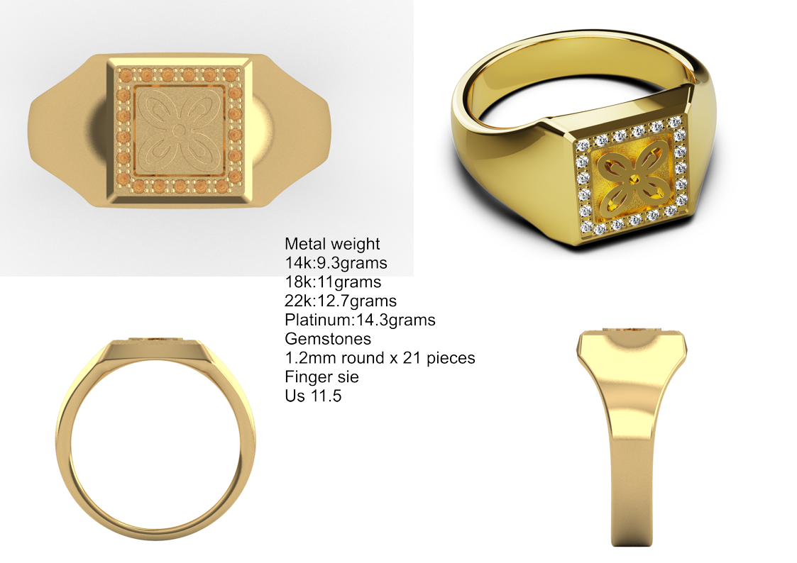 Bese Saka Ring — metal weights and gemstone specifications