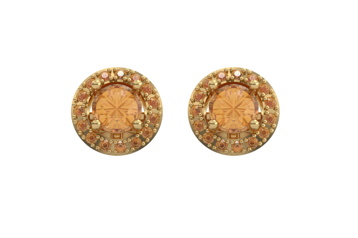 Round Halo Detachable Studs — product view 3