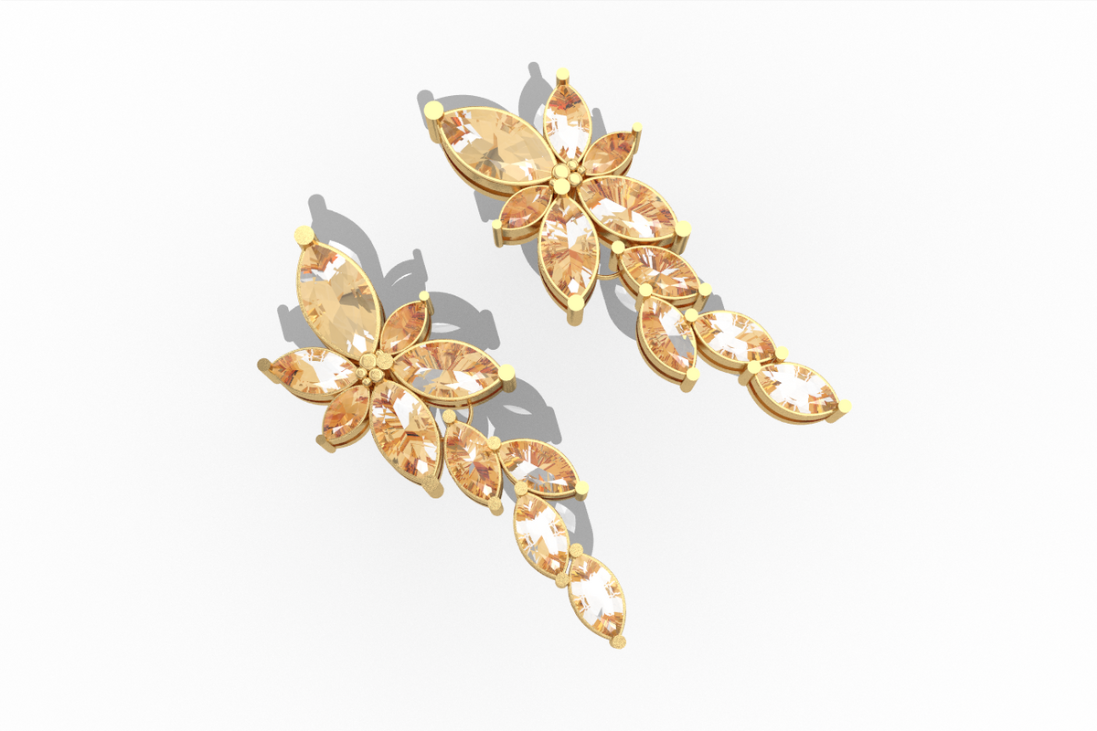Marquise Cluster Drop — product view 2