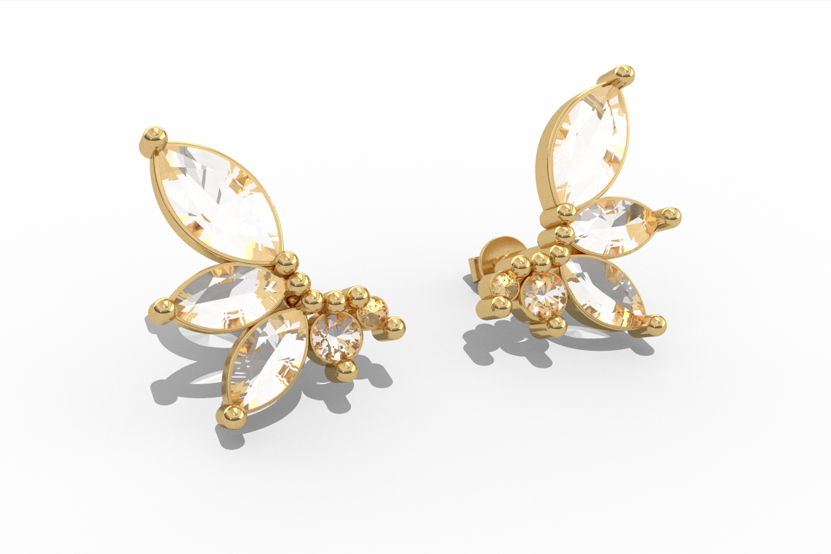 Marquise Cluster Studs — product view 2