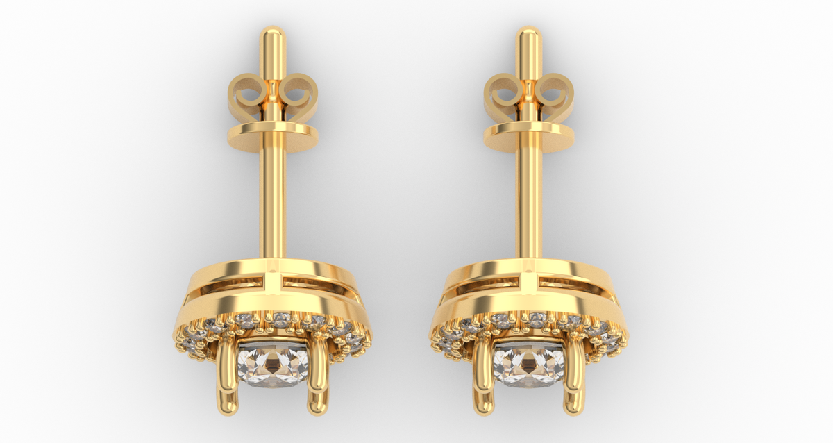 Round Halo Detachable Studs — product view 13