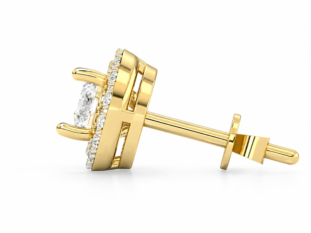 Round Halo Detachable Studs — product view 9