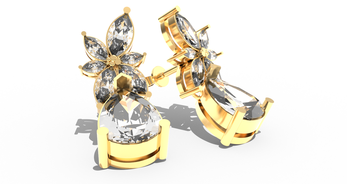 Marquise Cluster With Pear Bottom — product view 2