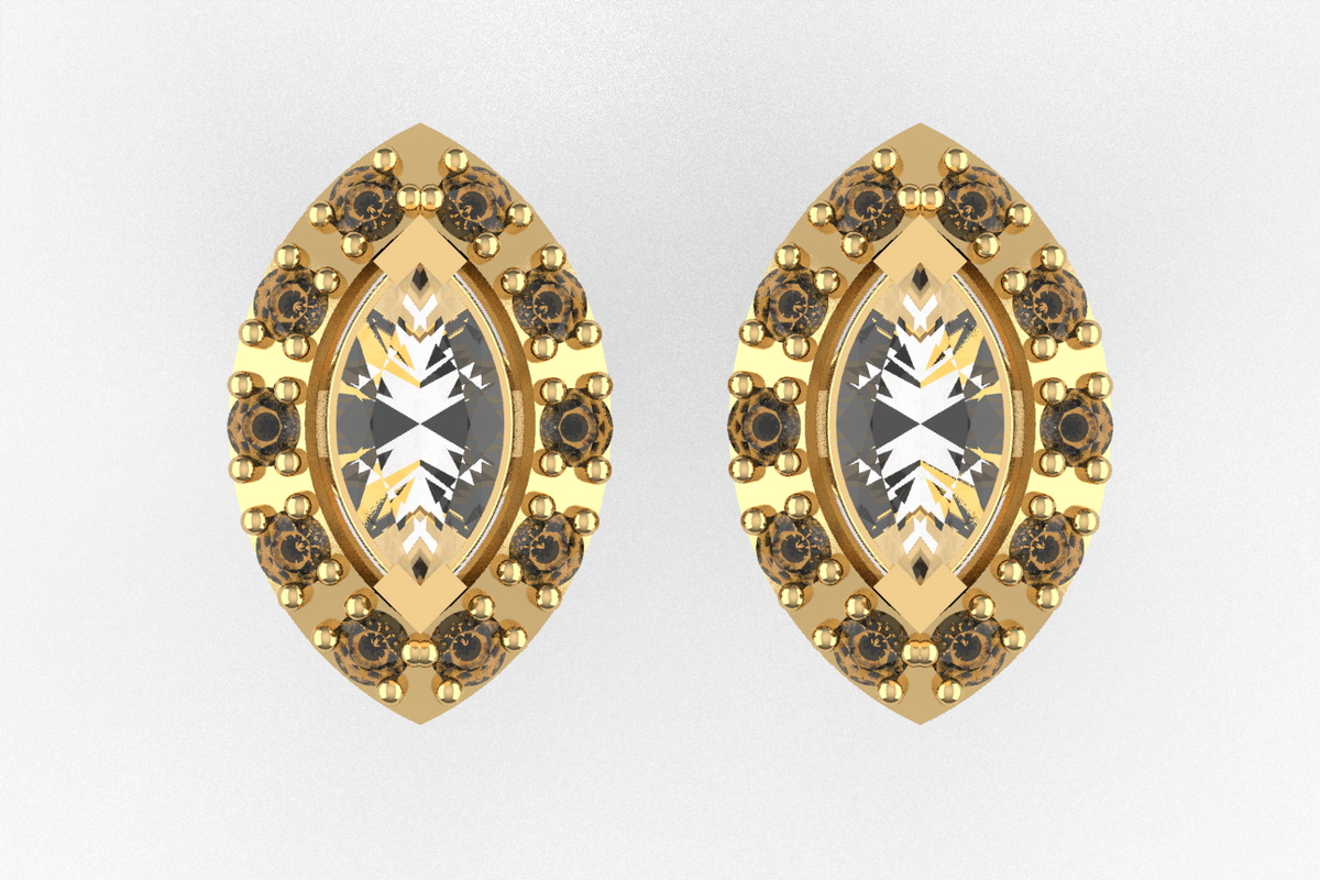 Marquise Halo Studs — preview 1