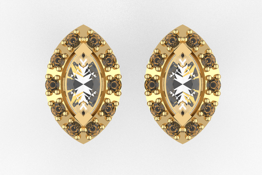 Marquise Halo Studs — preview 1