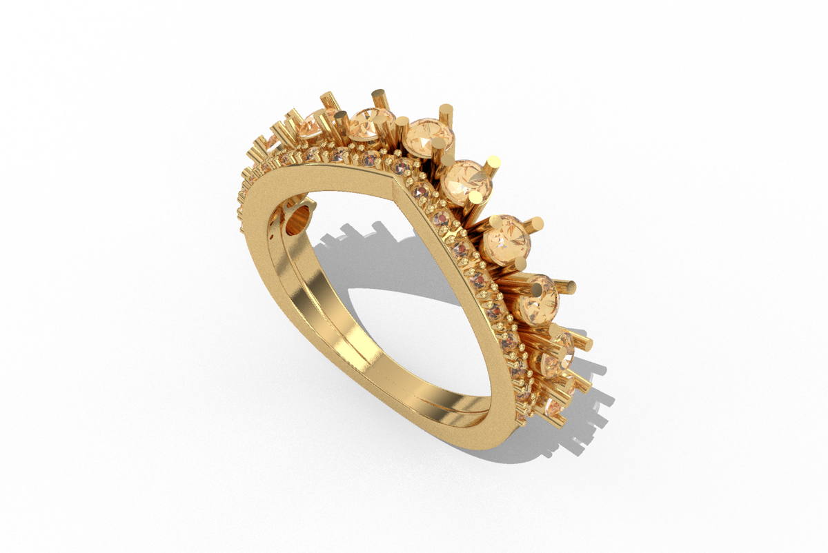 Double Row Wishbone Ring — preview 1