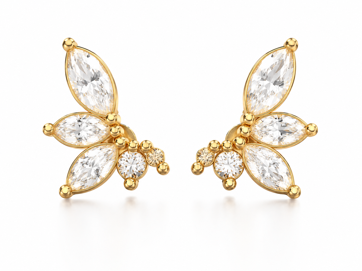 Marquise Cluster Studs — preview 1