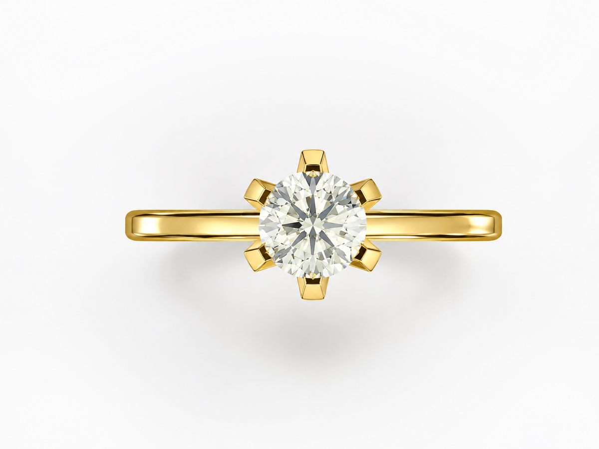six prong solitaire ring — product view 6