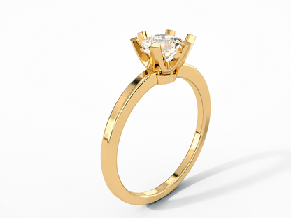 six prong solitaire ring — product view 10