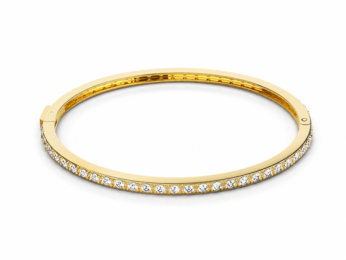 Thin Pave Bangle — product view 4