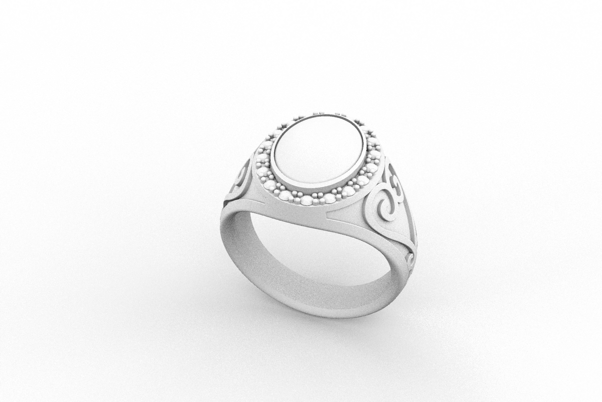 Sankofa Sides Signet Ring — product view 4