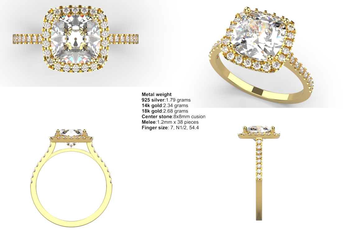 Cushion Halo CAD Bundle