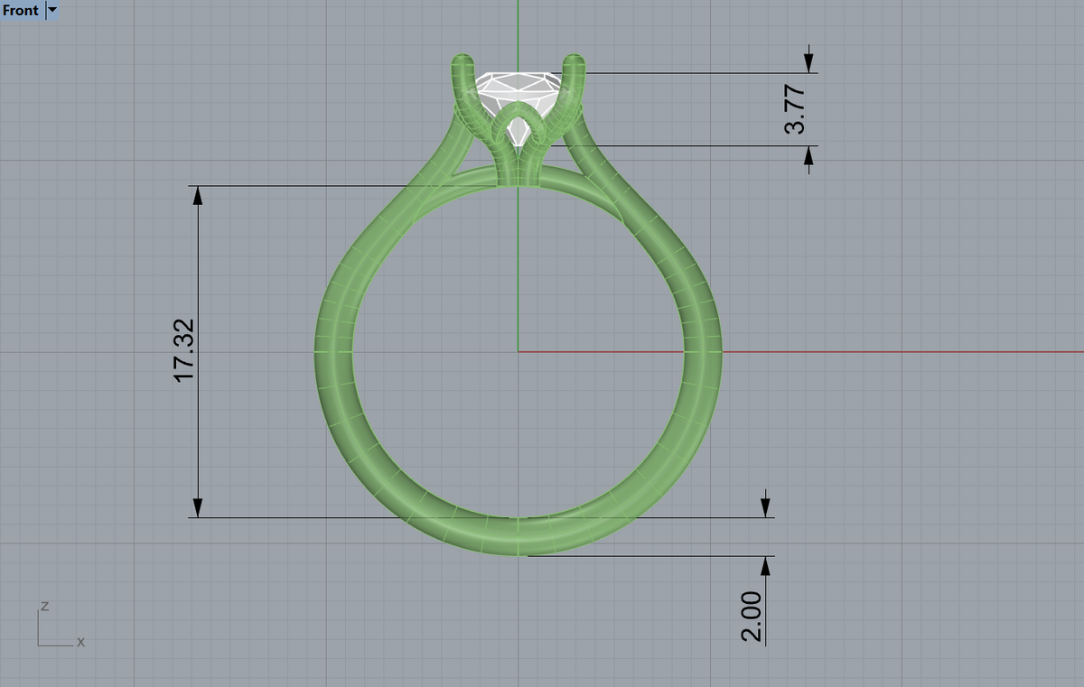 cushion solitaire 6x6mm technical detail 03