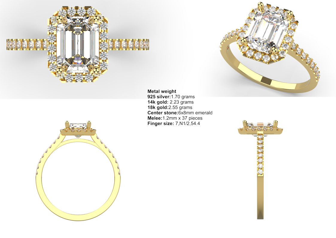 Emerald Halo CAD Bundle