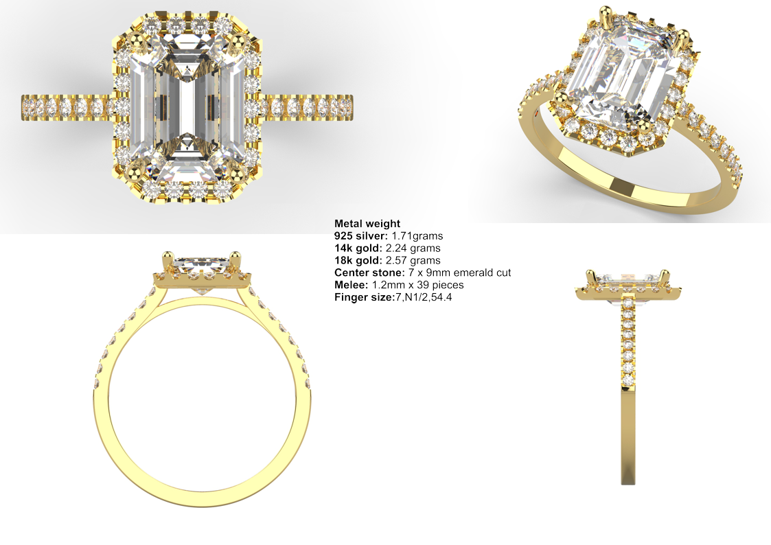 Emerald Halo CAD Bundle